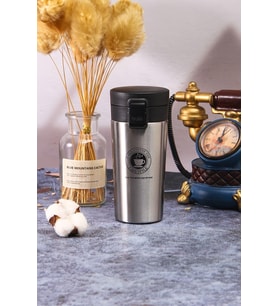 Lexroo Kilitli 304 L Çelik Gri 500 ml Kahve Termos Mug cin406gr