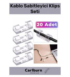 Özel Üretim Montaj Kötü Görüntü Engelleyici İz Bırakmaz Kablo Sabitleyici Klips Seti 20 Adet