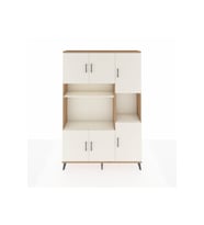 Arges Gardrop 9 Raflı 6 Kapaklı 132x30x195 Çam-Aytaşı