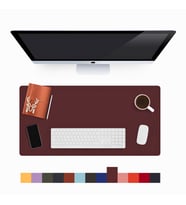 Modica Lindos - Deri Mat, Masa Pedi, Büyük Mouse Pad, Ofis için Mat (Bordo)
