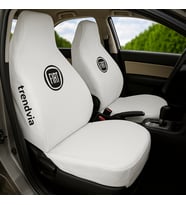 Fiat Uyumlu Penye Kumaş Oto Koltuk Kılıfı Takımı - Ön Arka Servis Tipi (Beyaz)