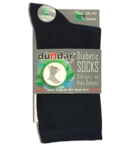 Dündar Kadın Bambu Plus Diyabetik Çorap - 6 Adet  KB41111 (Siyah)