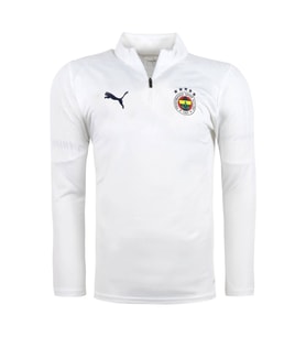 Puma 778123-17 FSK Training 1/4 Zip Top Fenerbahçe Erkek Beyaz Yarım Fermuarlı Üst