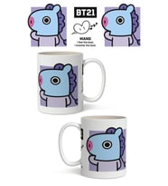 BT21 Mang Temalı Beyaz Kupa Bardak Sevgiliye Arkadaşa Hediye