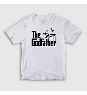 Presmono Unisex Çocuk Beyaz Logo Film Baba The Godfather T-Shirt 251827tt (Beyaz)