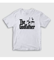 Presmono Unisex Çocuk Beyaz Logo Film Baba The Godfather T-Shirt 251827tt (Beyaz)
