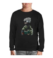 Naruto - Kakashi Siyah Çocuk Sweatshirt