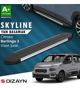 Citroen Berlingo 3 Uzun Şase Skyline Krom Yan Basamak 213 Cm 2018 Üzeri A+ Kalite