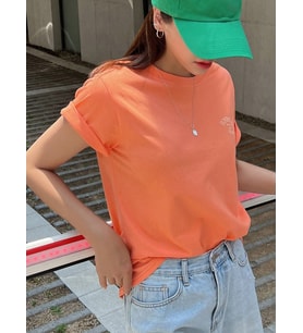 Sunshine Smiling Baskılı Tasarım Tshirt (Turuncu)