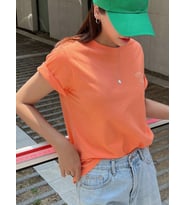 Sunshine Smiling Baskılı Tasarım Tshirt (Turuncu)