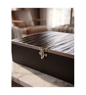 Ahşap Kapaklı Saat ve Yüzük Saklama Kutusu Premium Organizer