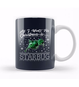 All I Want For Christmas Is Starbug Red Dwarf Kupa Bardak Porselen