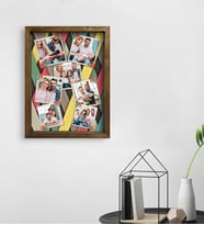 BK Gift Kişiye Özel 7 Fotoğraflı Doğal Masif Ahşap Çerçeveli Tablo 45x65cm-2