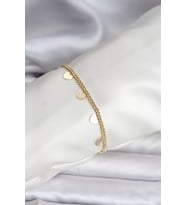 14K Gold Renk Kaplama Kalpli Model CM Kadın Bileklik - TJ-BB8131