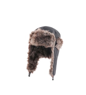 Unisex Çocuk Sıcak Kürklü Bere Kışlık Kulaklı Kayak Şapkası 52Cm (Siyah)
