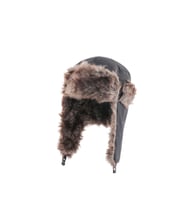 Unisex Çocuk Sıcak Kürklü Bere Kışlık Kulaklı Kayak Şapkası 52Cm (Siyah)
