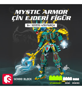 Sembo Block Mystic Armor Çin Ejderi Figür Yapı Bloğu Seti 478 Parça