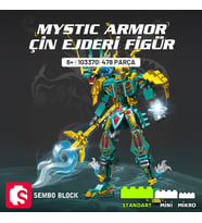 Sembo Block Mystic Armor Çin Ejderi Figür Yapı Bloğu Seti 478 Parça (Yeşil)