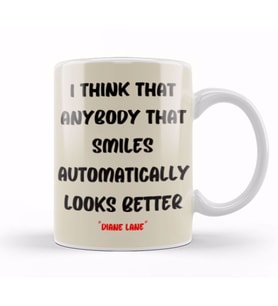 Smile Emoji Quotes Funny Happy face Love Gift Kupa Bardak Porselen