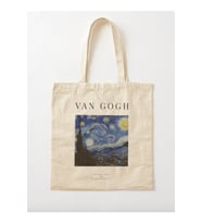 Le Vion Van Gogh Yıldızlı Gece - Ham Bez Omuz Çantası