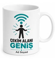 Wifi Sinyal Gücü Çizimli Çekim Alanı Geniş Popüler İnsan Kupa Bardak Hediye