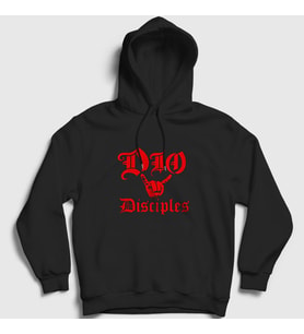 Presmono Unisex Siyah Disciples Ronnie James Dio Kapüşonlu Sweatshirt 143053tt