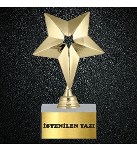 Kişiselleştirilebilir Yıldızlı Kupa (Siyah-Gold)