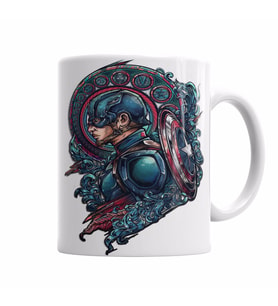 CAPITAO AMERICA Kupa Bardak Porselen
