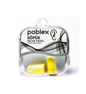 Poblex İpli Köpük Kulak Tıkacı - Kulak Koruyucu Tıpası