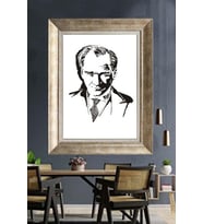 Gümüş Çerçeveli Atatürk Tablo za281