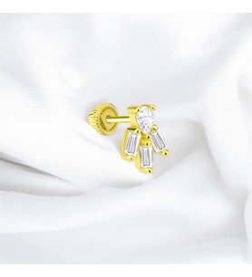 Glorria Altın Baget Helix Piercing