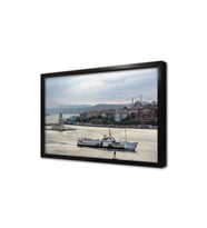 Kız Kulesi Eşliğinde Vapur Çerçeveli Mdf Tablo
