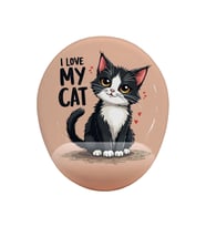 Kedimi Seviyorum Desenli Bilek Destekli Kaymaz Buruşmaz Kırılmaz Mouse Pad (Çok Renkli)