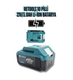10 Pilli Li-ion Batarya 21V/3.0AH Mavi