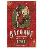 Cakapuzzle Boğa Güreşi Afişi Baskılı Görsel Puzzle Yapboz MDF (Ahşap) (120 Parça)