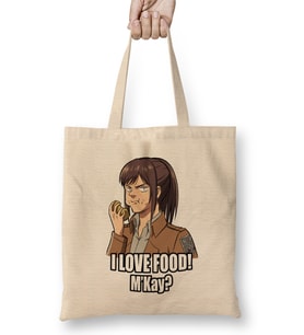 Attack On Titan Sasha I Love Food M'Kay Bez Çanta Uzun Saplı