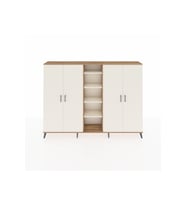 Arges Dolap 12 Raflı 4 Kapaklı 220x30x163 Çam-Aytaşı