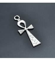 Ankh Anahtarı - Nil'in Anahtarı Kolye Ucu - Antik Gümüş Kaplama - Kod:113