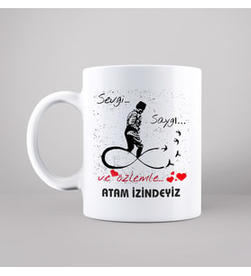 Atatürk ( Sevgi Saygı ve Özlemle ) Tasarımlı Kupa
