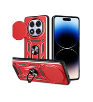 Redmi Note 14 Pro Plus Kılıf Pars Lens Yüzüklü Silikon - Kırmızı