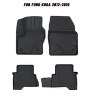Ford Kuga 2012-2019 ile Uyumlu Carbon Desenli Ultra Premium Havuzlu Oto Paspas (Çok Renkli)