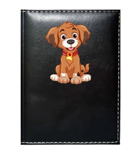 PROMOSYON DENİZİ  SEVİMLİ KÖPEK 1 GÖRSELLİ SİYAH RUHSAT KABI