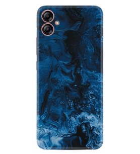 Samsung Galaxy A04E Kılıf Silikon Desen Özel Seri Blue Zigzag 1687