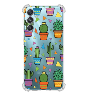PrintiFy Samsung Galaxy M34 5G Uyumlu Water Color 4 Baskılı Şeffaf Köşe Korumalı Antişok Kılıf