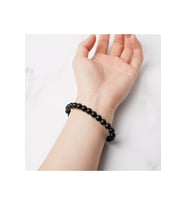 Unisex Siyah Howlite Doğal Taş Bileklik