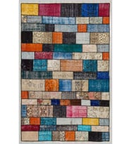 Eliana Home Baskılı, Yıkanabilir Kaymaz Taban Salon Halısı LNA1725 100x150 cm (Mavi)