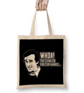 Alan Partridge Stop A Horse Quote Bez Çanta Uzun Saplı