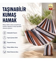Hamak Taşınabilir Katlanabilir Kumaş – Bahçe, Balkon, Kamp ve Seyahat İçin Dayanıklı Dinlenme Hamak