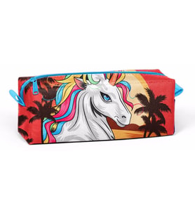 Coral High Tek Gözlü Unicorn Desenli Kalem Çantası - Kız Çocuk