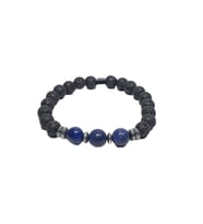 JTSS26BLK1745 LAV TAŞI VE LAPİS LAZULİ CEYT DOĞALTAŞ JANTİ BİLEKLİK